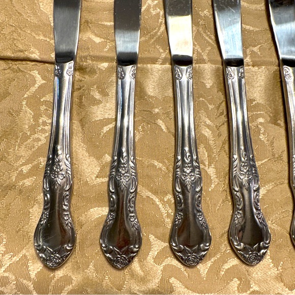 Reed & Barton Rebacraft Candace-Andrea Knives Stainless Flatware Set of 8 Knives - Picture 7 of 7